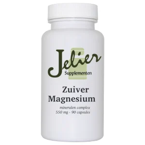 Jelier Supplementen, Magnesium, minerale complex, 550 mg, 90 capsules.